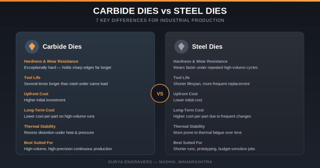 carbide dies vs steel dies